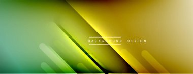 Dinamik çizgiler soyut arkaplan. Üç boyutlu gölge efektleri ve sıvı eğimleri. Modern çakışma biçimleri