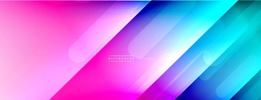 Dinamik çizgiler soyut arkaplan. Üç boyutlu gölge efektleri ve sıvı eğimleri. Modern çakışma biçimleri