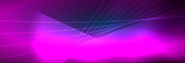 Parlak ışık dalga çizgisi parçacıkları olan parlak bir arkaplan. Duvar kağıdı arkaplanı, iş ve teknoloji sunumları için tasarım şablonları, İnternet posterleri veya web broşürü kapakları