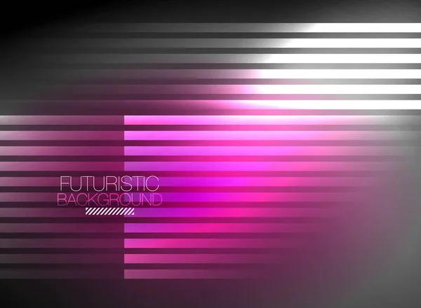 Bright neon color techno abstract background, shiny glowing neon lines in the dark background — Stock Vector