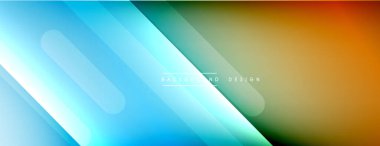 Dinamik çizgiler soyut arkaplan. Üç boyutlu gölge efektleri ve sıvı eğimleri. Modern çakışma biçimleri