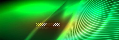 Neon dinamik ışınlar vektör soyut duvar kağıdı arka planı. Duvar kağıdı arkaplanı, iş ve teknoloji sunumları için tasarım şablonları, İnternet posterleri veya web broşürü kapakları