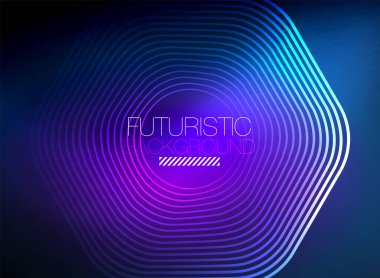 Neon rengi kare çizgileri soyut arkaplan. Parlak sihirli enerji ve hareket konsepti, vektör soyut duvar kağıdı arkaplanı