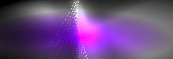 Fond de couleur brillant néon avec des particules de ligne d'onde lumineuses. Fond d'écran, modèles de conception pour les présentations commerciales ou technologiques, affiches sur Internet ou couvertures de brochures Web — Image vectorielle
