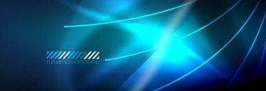 Neon dinamik ışınlar vektör soyut duvar kağıdı arka planı. Duvar kağıdı arkaplanı, iş ve teknoloji sunumları için tasarım şablonları, İnternet posterleri veya web broşürü kapakları