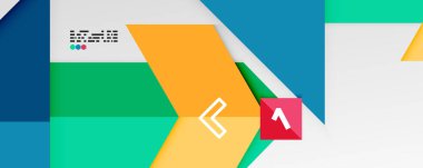 Parlak renk üçgenleri ve geometrik şekiller vektör soyut arkaplan