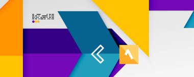 Parlak renk üçgenleri ve geometrik şekiller vektör soyut arkaplan