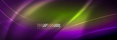 Neon dinamik ışınlar vektör soyut duvar kağıdı arka planı. Duvar kağıdı arkaplanı, iş ve teknoloji sunumları için tasarım şablonları, İnternet posterleri veya web broşürü kapakları