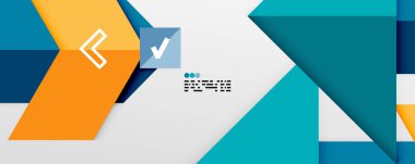 Parlak renk üçgenleri ve geometrik şekiller vektör soyut arkaplan