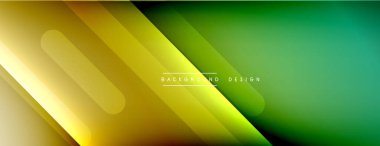 Dinamik çizgiler soyut arkaplan. Üç boyutlu gölge efektleri ve sıvı eğimleri. Modern çakışma biçimleri