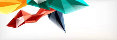 Vektör 3d üçgenler ve piramitler iş veya teknoloji sunumları, İnternet posterleri veya web broşürü kapakları için soyut arkaplan