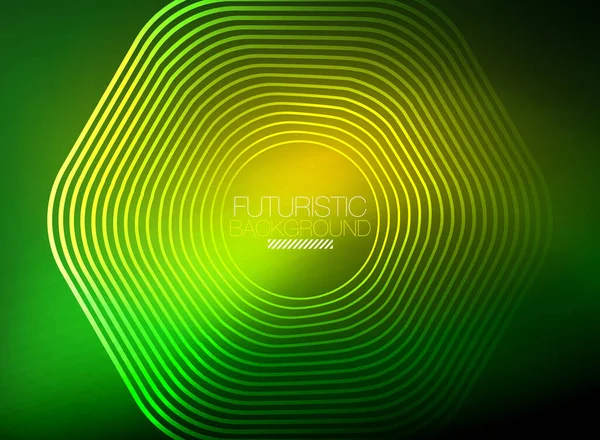 Neon color square shape lines abstract background. Shiny magic energy and motion concept, vector abstract wallpaper background — Stock Vector