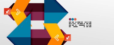 Parlak renk üçgenleri ve geometrik şekiller vektör soyut arkaplan