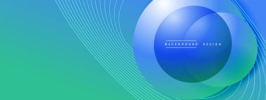 Gölgeli gradyan daireler. Vektör tekno soyut arka plan. Modern üstüste bindirme formları duvar kağıdı arkaplanı, tasarım şablonu