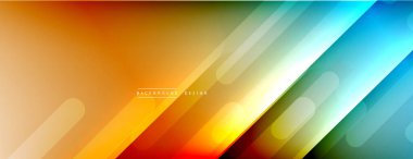 Dinamik çizgiler soyut arkaplan. Üç boyutlu gölge efektleri ve sıvı eğimleri. Modern çakışma biçimleri