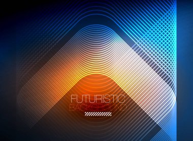 Neon rengi kare çizgileri soyut arkaplan. Parlak sihirli enerji ve hareket konsepti, vektör soyut duvar kağıdı arkaplanı