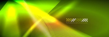 Neon dinamik ışınlar vektör soyut duvar kağıdı arka planı. Duvar kağıdı arkaplanı, iş ve teknoloji sunumları için tasarım şablonları, İnternet posterleri veya web broşürü kapakları