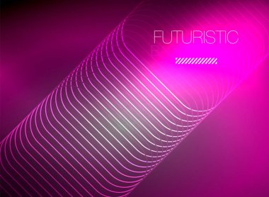 Neon rengi kare çizgileri soyut arkaplan. Parlak sihirli enerji ve hareket konsepti, vektör soyut duvar kağıdı arkaplanı