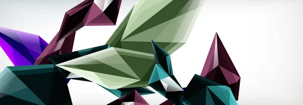 Vektor 3d trianglar och pyramider abstrakt bakgrund för företag eller teknik presentationer, internet affischer eller webb broschyr omslag — Stock vektor