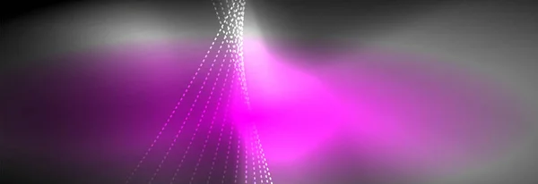 Neon sfondo colore lucido con particelle di luce linea d'onda incandescente. Sfondo carta da parati, modelli di design per presentazioni aziendali o tecnologiche, manifesti internet o copertine di brochure web — Vettoriale Stock