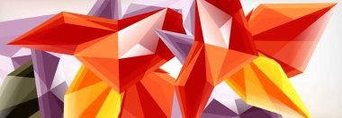 Vektör 3d üçgenler ve piramitler iş veya teknoloji sunumları, İnternet posterleri veya web broşürü kapakları için soyut arkaplan