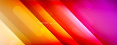 Dinamik çizgiler soyut arkaplan. Üç boyutlu gölge efektleri ve sıvı eğimleri. Modern çakışma biçimleri