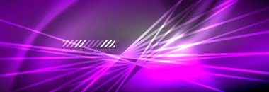 Neon dinamik ışınlar vektör soyut duvar kağıdı arka planı. Duvar kağıdı arkaplanı, iş ve teknoloji sunumları için tasarım şablonları, İnternet posterleri veya web broşürü kapakları