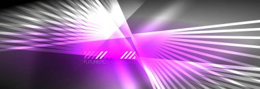 Neon dinamik ışınlar vektör soyut duvar kağıdı arka planı. Duvar kağıdı arkaplanı, iş ve teknoloji sunumları için tasarım şablonları, İnternet posterleri veya web broşürü kapakları