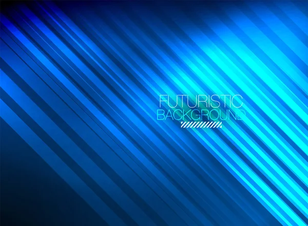 Bright neon color techno abstract background, shiny glowing neon lines in the dark background — Stock Vector