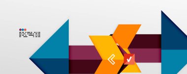 Parlak renk üçgenleri ve geometrik şekiller vektör soyut arkaplan