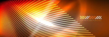 Neon dinamik ışınlar vektör soyut duvar kağıdı arka planı. Duvar kağıdı arkaplanı, iş ve teknoloji sunumları için tasarım şablonları, İnternet posterleri veya web broşürü kapakları