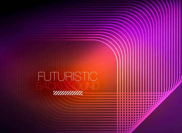 Neon color square shape lines abstract background. Shiny magic energy and motion concept, vector abstract wallpaper background — Stock Vector