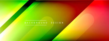 Dinamik çizgiler soyut arkaplan. Üç boyutlu gölge efektleri ve sıvı eğimleri. Modern çakışma biçimleri