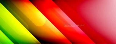 Dinamik çizgiler soyut arkaplan. Üç boyutlu gölge efektleri ve sıvı eğimleri. Modern çakışma biçimleri