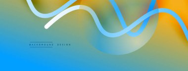 Gölge efektli dalga çizgisi olan soyut gradyan arkaplan. Geometrik bileşim. 3B gölge efektleri ve sıvı eğimleri