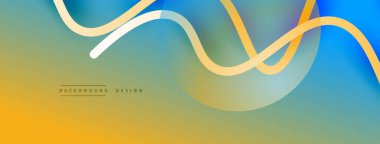 Gölge efektli dalga çizgisi olan soyut gradyan arkaplan. Geometrik bileşim. 3B gölge efektleri ve sıvı eğimleri