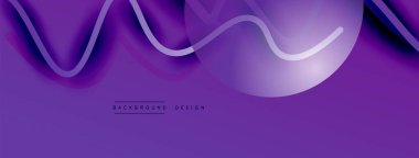 Gölge efektli dalga çizgisi olan soyut gradyan arkaplan. Geometrik bileşim. 3B gölge efektleri ve sıvı eğimleri