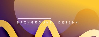 Gölge efektli dalga çizgisi olan soyut gradyan arkaplan. Geometrik bileşim. 3B gölge efektleri ve sıvı eğimleri