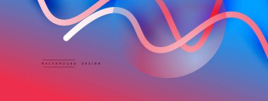 Gölge efektli dalga çizgisi olan soyut gradyan arkaplan. Geometrik bileşim. 3B gölge efektleri ve sıvı eğimleri