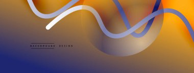 Gölge efektli dalga çizgisi olan soyut gradyan arkaplan. Geometrik bileşim. 3B gölge efektleri ve sıvı eğimleri