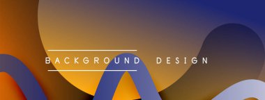 Gölge efektli dalga çizgisi olan soyut gradyan arkaplan. Geometrik bileşim. 3B gölge efektleri ve sıvı eğimleri