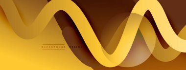 Gölge efektli dalga çizgisi olan soyut gradyan arkaplan. Geometrik bileşim. 3B gölge efektleri ve sıvı eğimleri