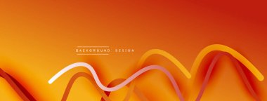 Gölge efektli dalga çizgisi olan soyut gradyan arkaplan. Geometrik bileşim. 3B gölge efektleri ve sıvı eğimleri