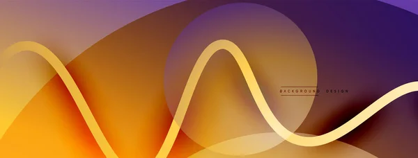 Abstracte verloop achtergrond met golf lijn met schaduw effect. Geometrische samenstelling. 3D schaduweffecten en vloeistofgradiënten — Stockvector