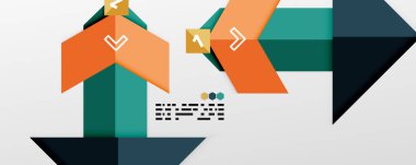 Parlak renk üçgenleri ve geometrik şekiller vektör soyut arkaplan