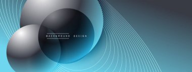 Gölgeli gradyan daireler. Vektör tekno soyut arka plan. Modern üstüste bindirme formları duvar kağıdı arkaplanı, tasarım şablonu