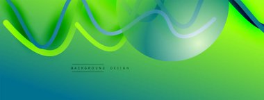 Gölge efektli dalga çizgisi olan soyut gradyan arkaplan. Geometrik bileşim. 3B gölge efektleri ve sıvı eğimleri