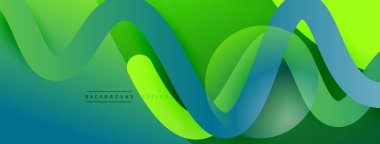 Gölge efektli dalga çizgisi olan soyut gradyan arkaplan. Geometrik bileşim. 3B gölge efektleri ve sıvı eğimleri