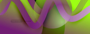 Gölge efektli dalga çizgisi olan soyut gradyan arkaplan. Geometrik bileşim. 3B gölge efektleri ve sıvı eğimleri