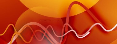 Gölge efektli dalga çizgisi olan soyut gradyan arkaplan. Geometrik bileşim. 3B gölge efektleri ve sıvı eğimleri